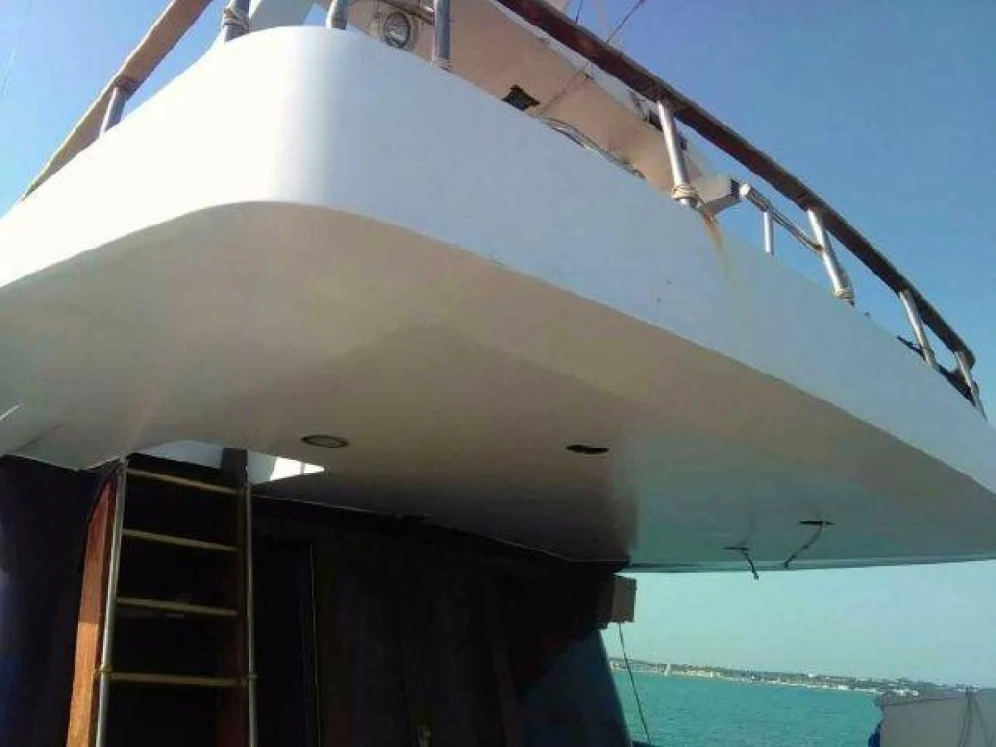 a large white and blue structure aboard STAR ALLIANCE Yacht for Sale