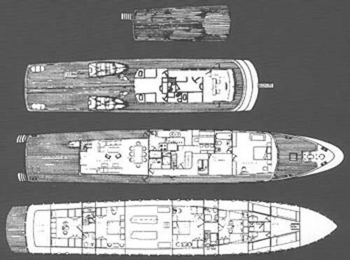 diagram, engineering drawing aboard STAR ALLIANCE Yacht for Sale
