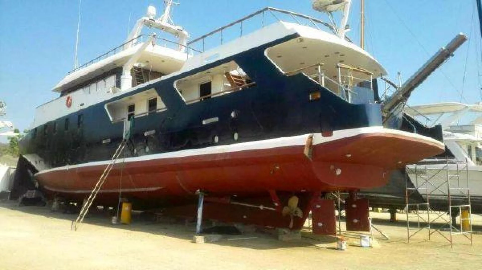 a boat on a trailer aboard STAR ALLIANCE Yacht for Sale