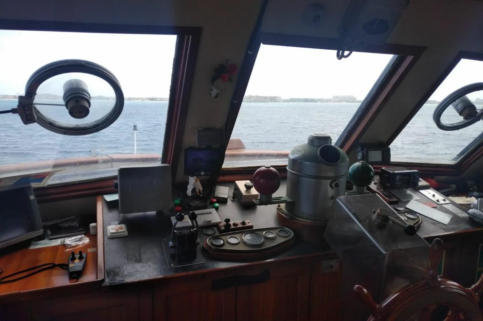 a room with a large window and a large telescope aboard STAR ALLIANCE Yacht for Sale
