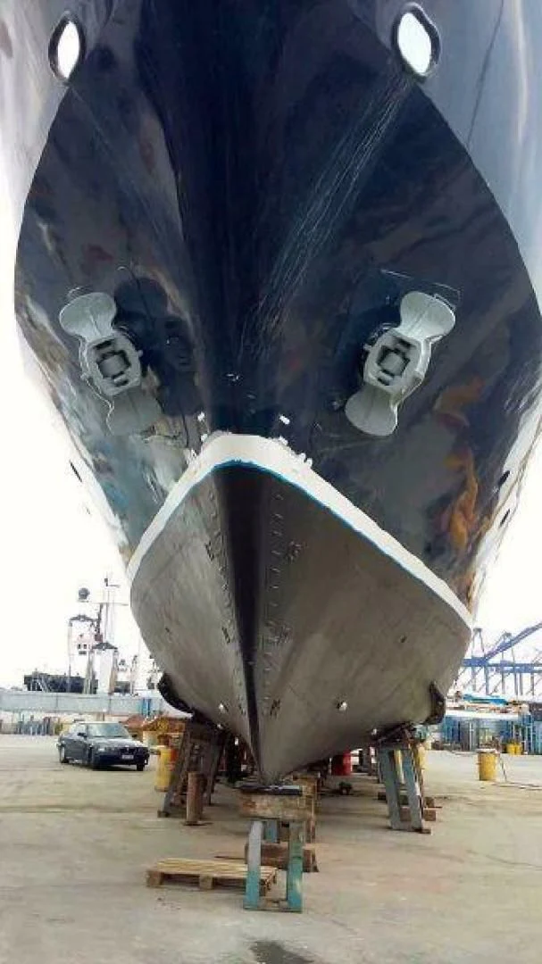 a large metal object with a hole in the side aboard STAR ALLIANCE Yacht for Sale