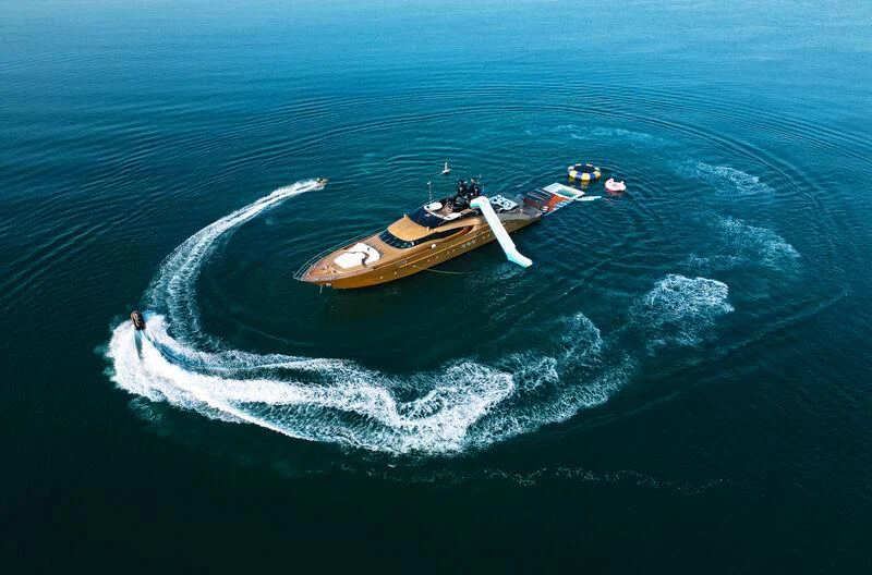 a boat on the water aboard AK ROYALTY Yacht for Sale