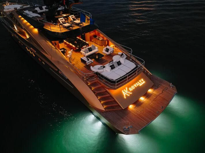 a boat on the water aboard AK ROYALTY Yacht for Sale