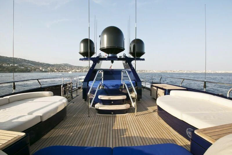 a boat on a deck aboard AK ROYALTY Yacht for Sale