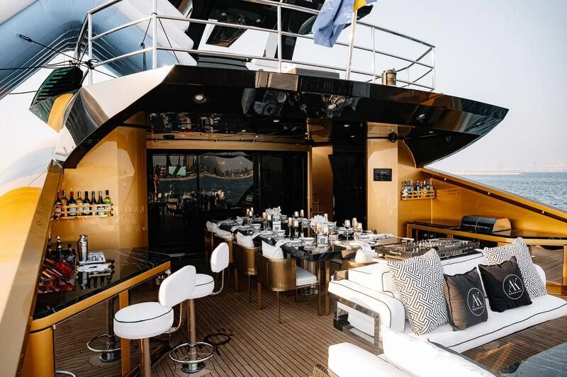 inside of a boat aboard AK ROYALTY Yacht for Sale