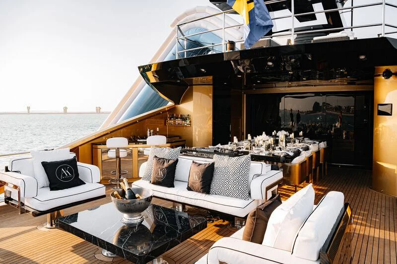 a boat on the water aboard AK ROYALTY Yacht for Sale