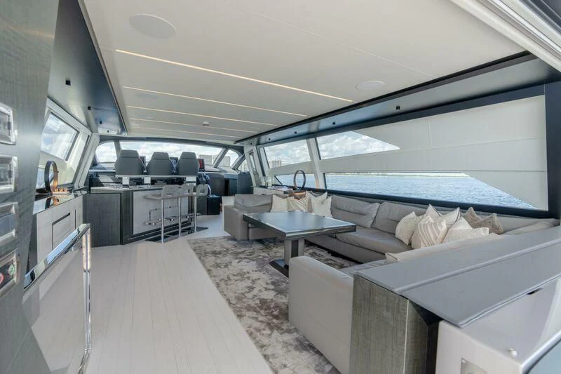 inside of a car aboard VINTAGE Yacht for Sale
