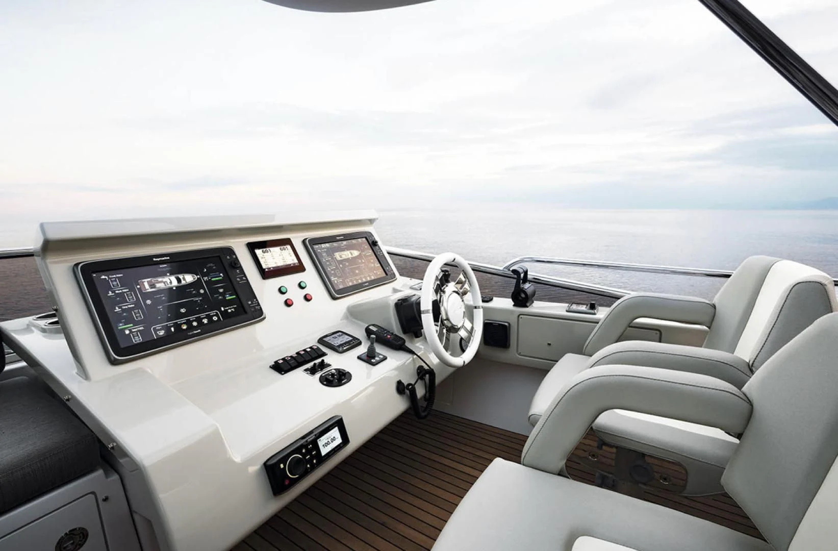 inside of a car aboard CERULEAN Yacht for Sale