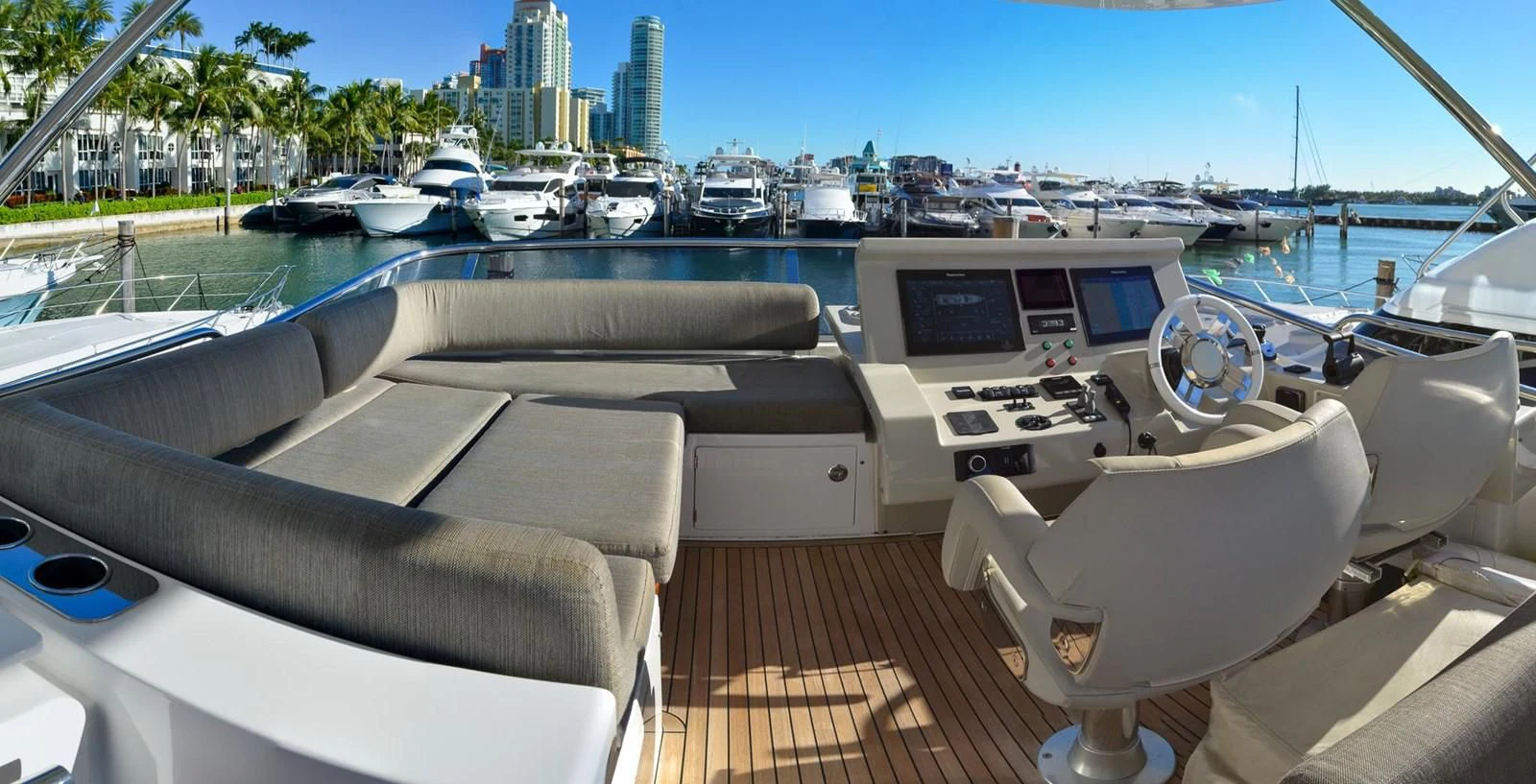 a boat with many boats in it aboard CERULEAN Yacht for Sale
