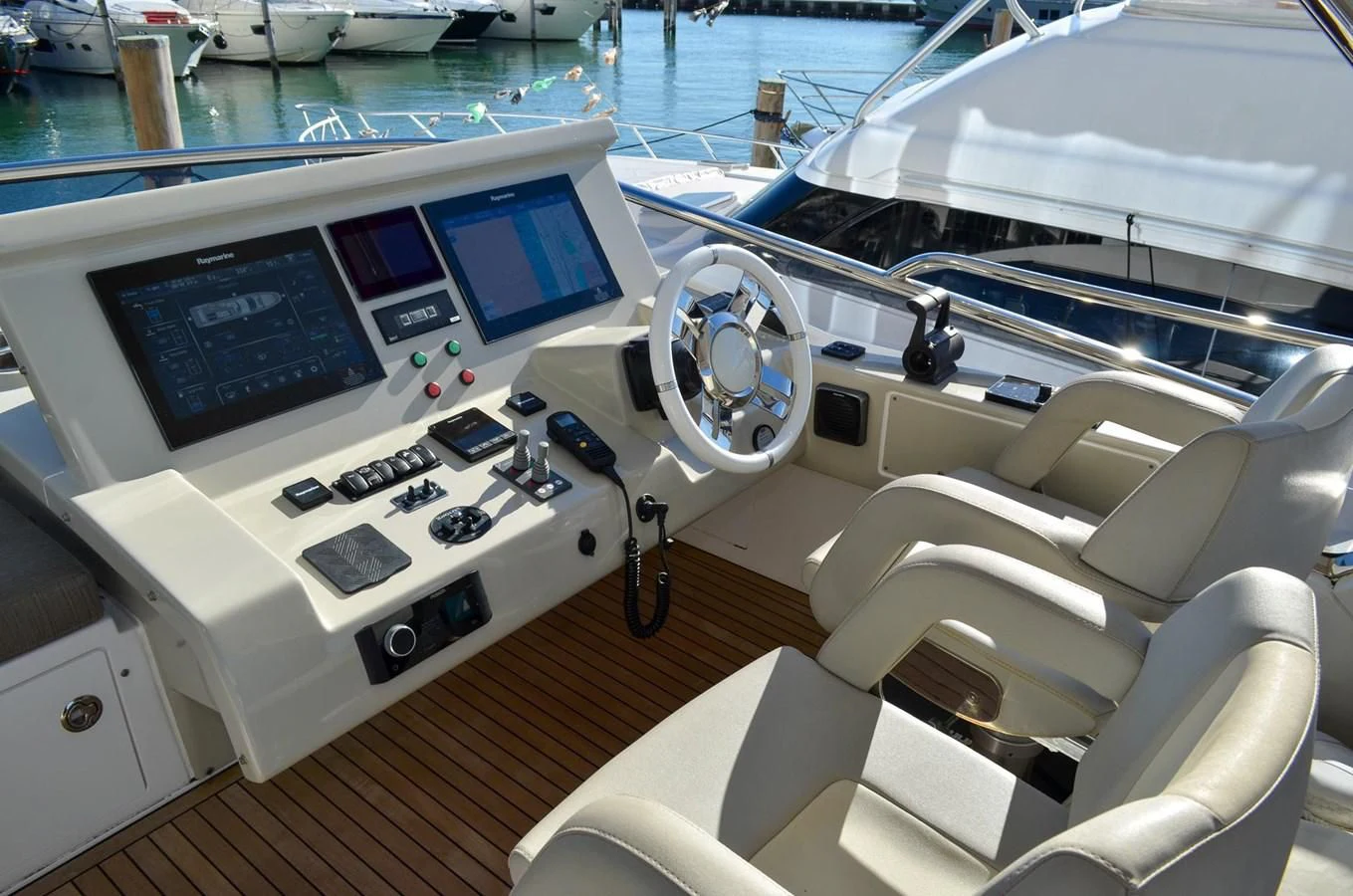 the cockpit of a plane aboard CERULEAN Yacht for Sale