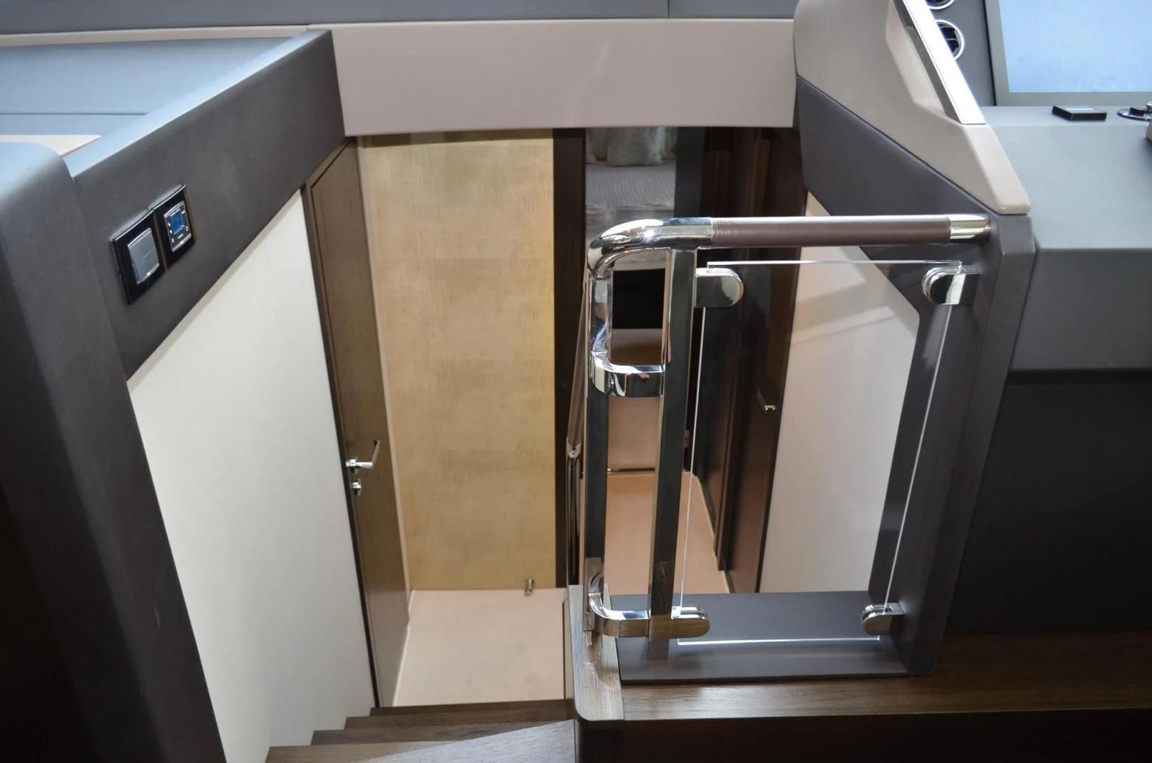 a large metal cabinet aboard CERULEAN Yacht for Sale