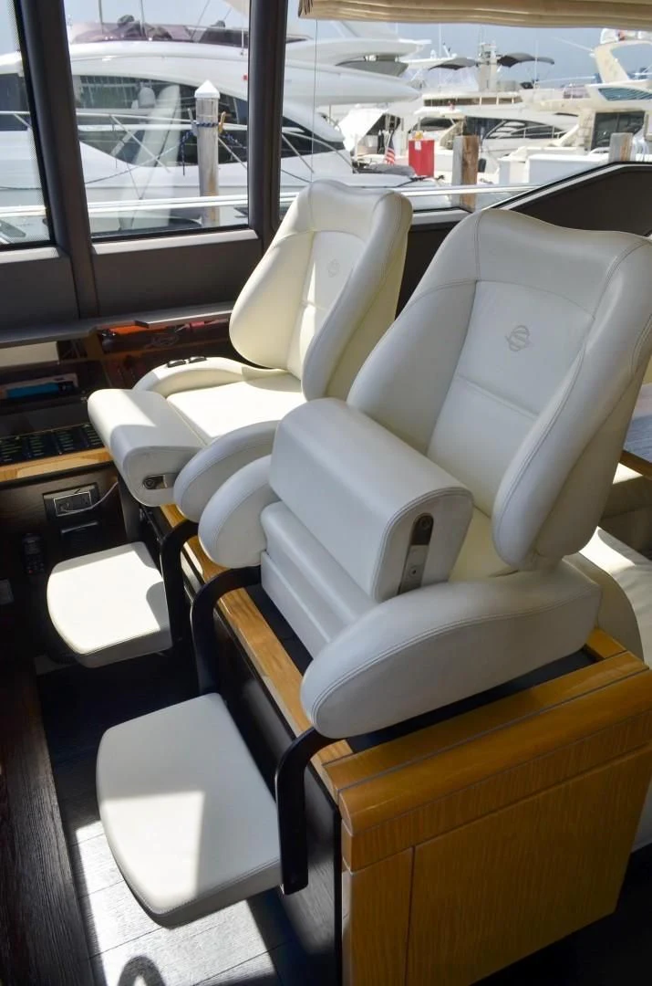 a room with many chairs aboard CERULEAN Yacht for Sale