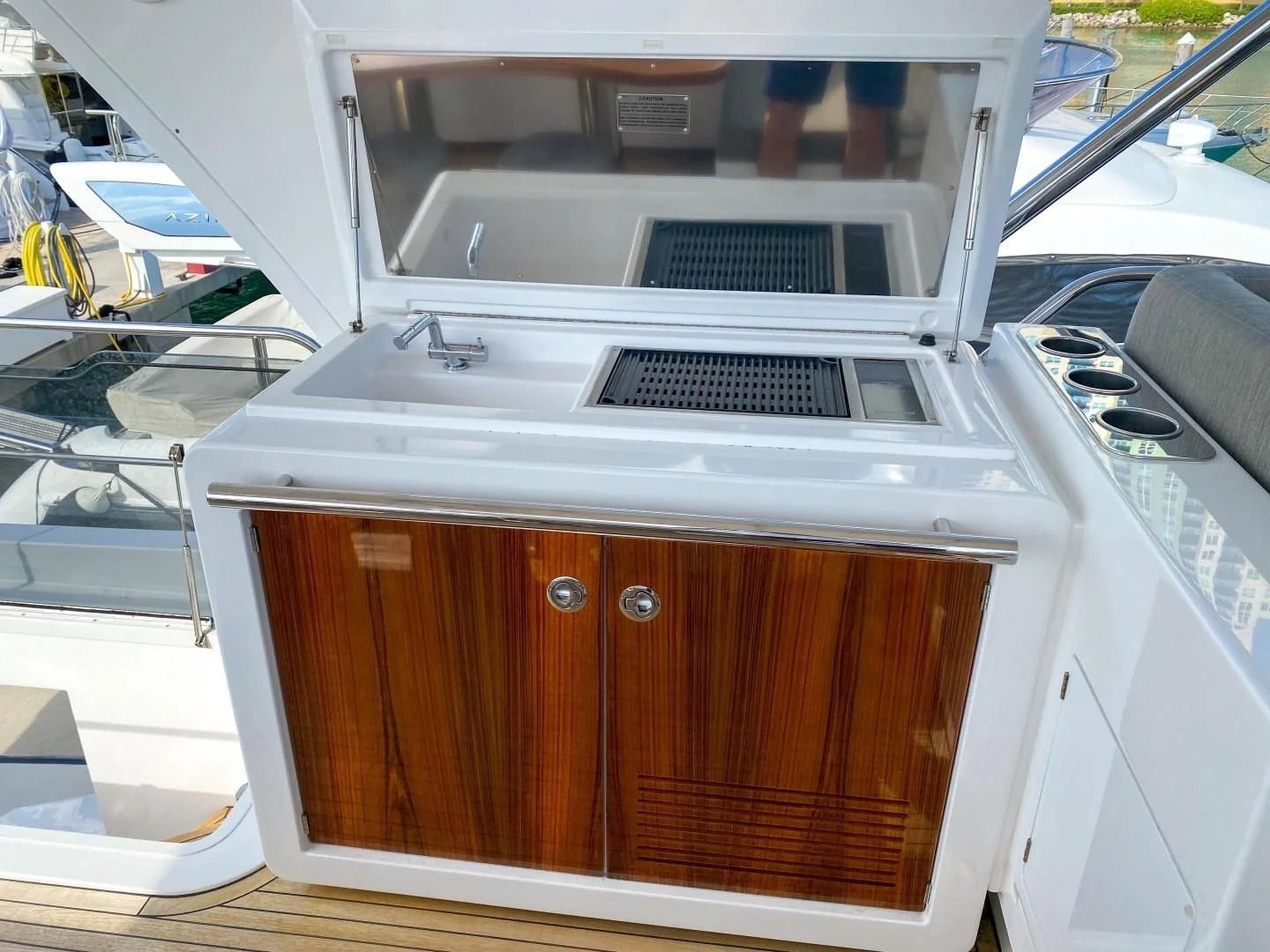 a white machine with a vent aboard CERULEAN Yacht for Sale