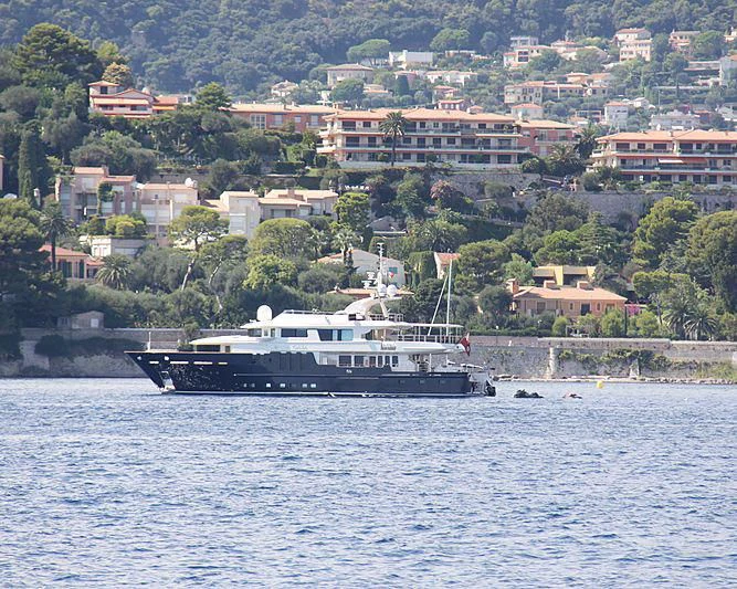 a boat on the water aboard GAJA Yacht for Sale
