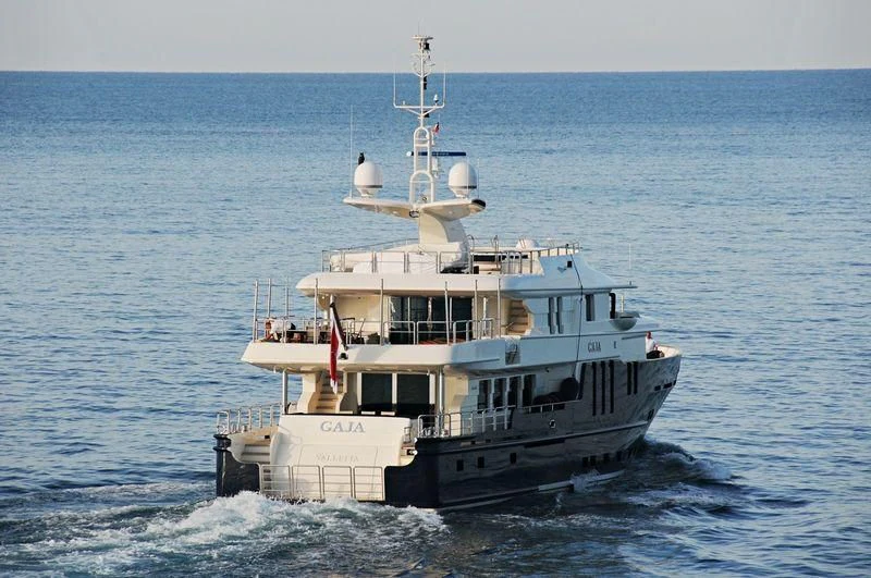a boat in the water aboard GAJA Yacht for Sale
