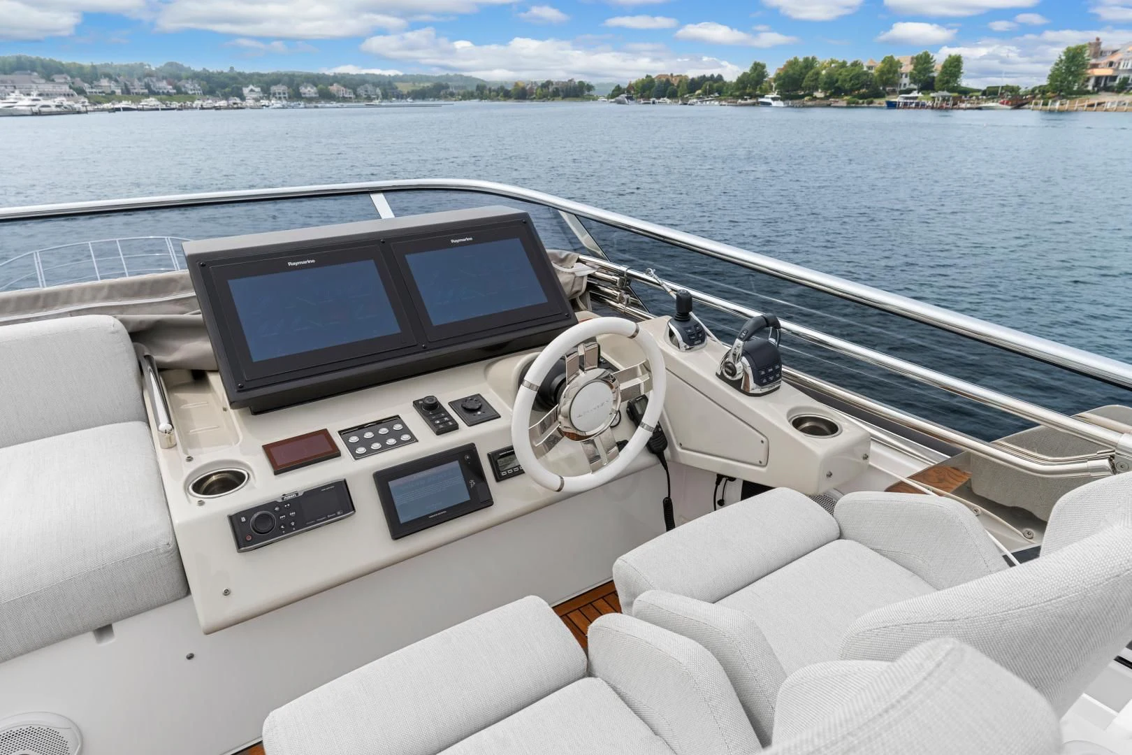 a boat with a laptop on the front aboard ANONYMOUS Yacht for Sale