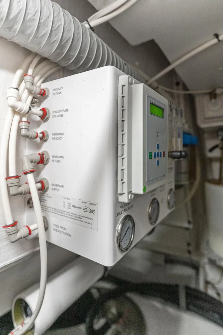 a white machine with red buttons aboard ANONYMOUS Yacht for Sale