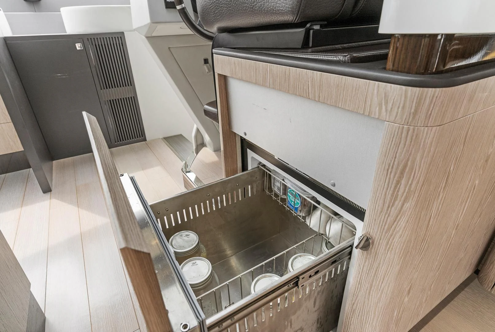 a kitchen with a large oven aboard ANONYMOUS Yacht for Sale