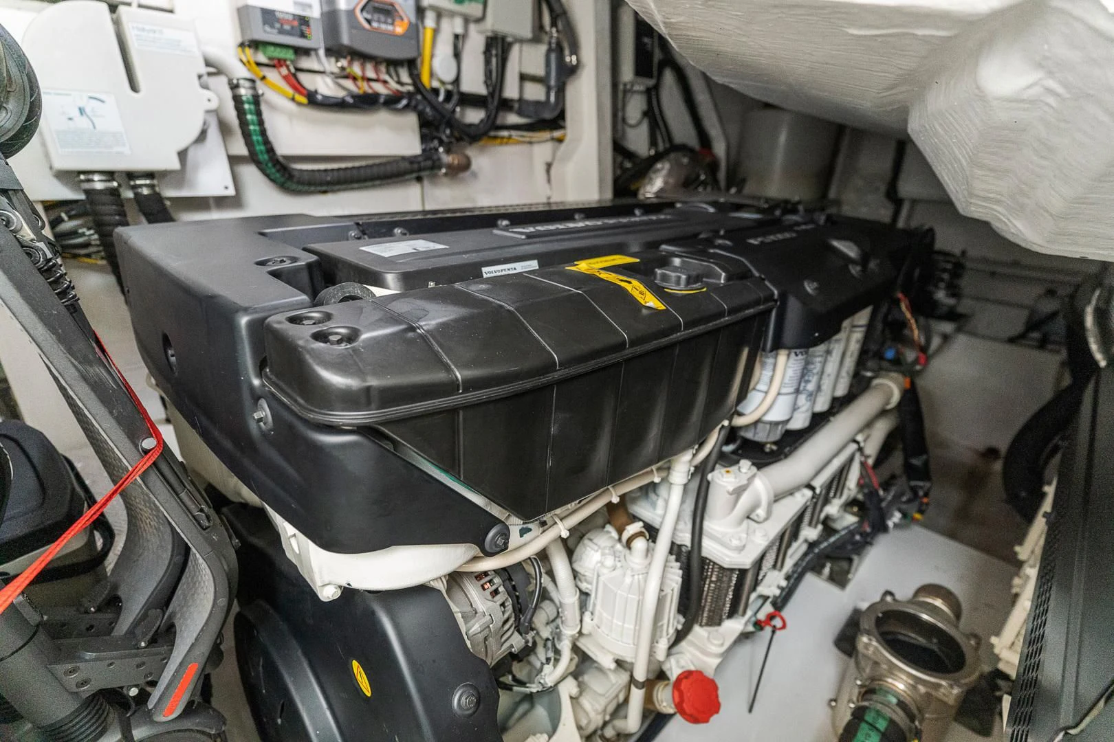 a car engine with a hood aboard ANONYMOUS Yacht for Sale