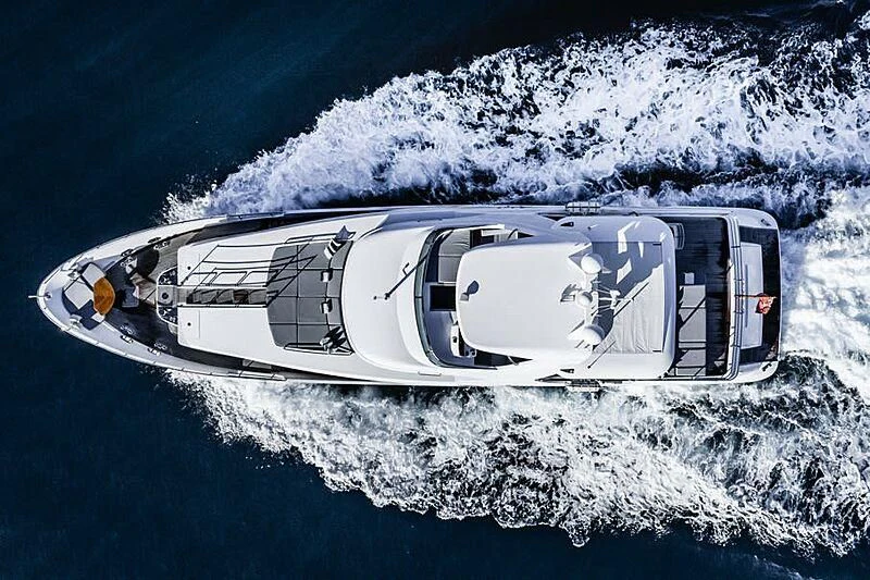 a space shuttle in the sky aboard ADEL Yacht for Sale