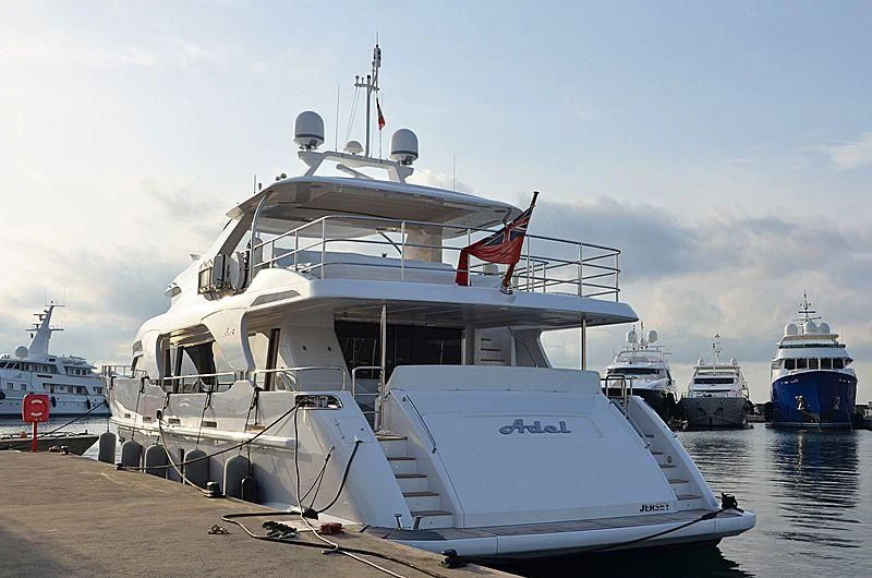 a group of boats docked aboard ADEL Yacht for Sale