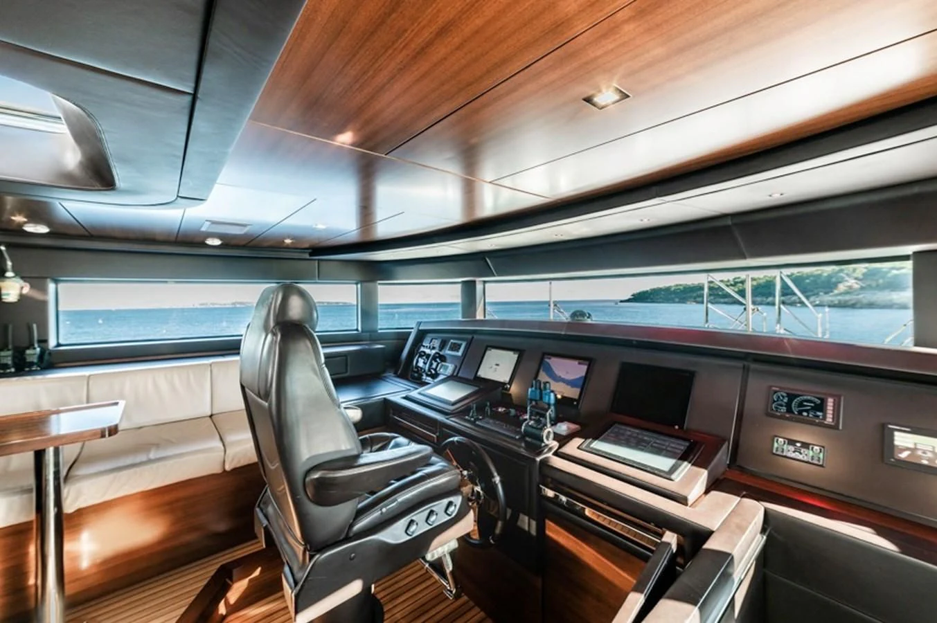 a vehicle with computers on it aboard ADEL Yacht for Sale