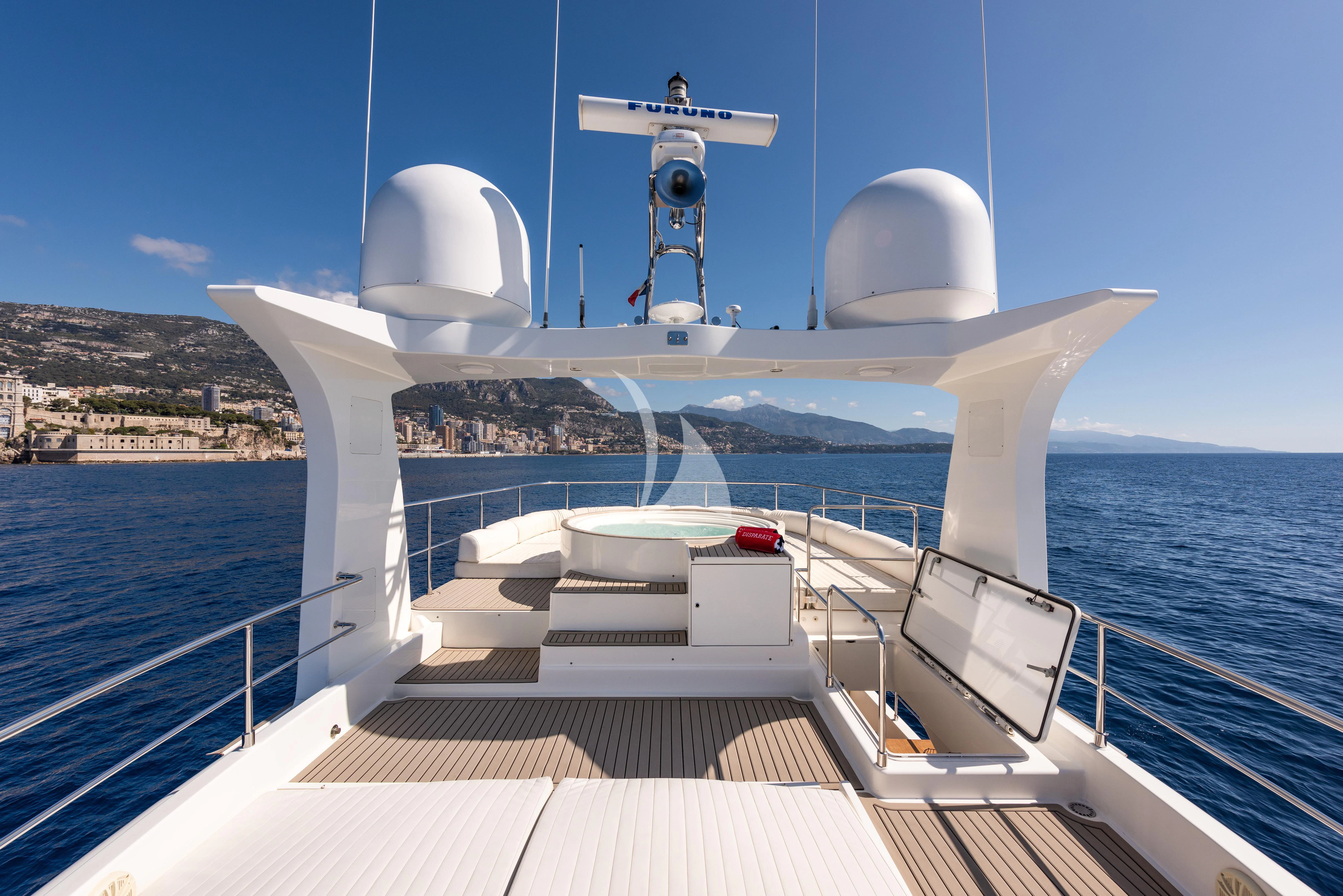 a boat on the water aboard DISPARATE Yacht for Sale
