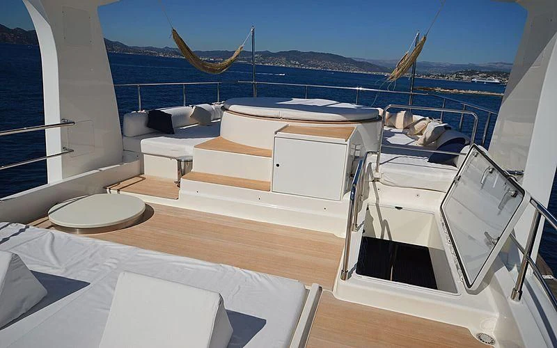 a boat on a boat aboard DISPARATE Yacht for Sale