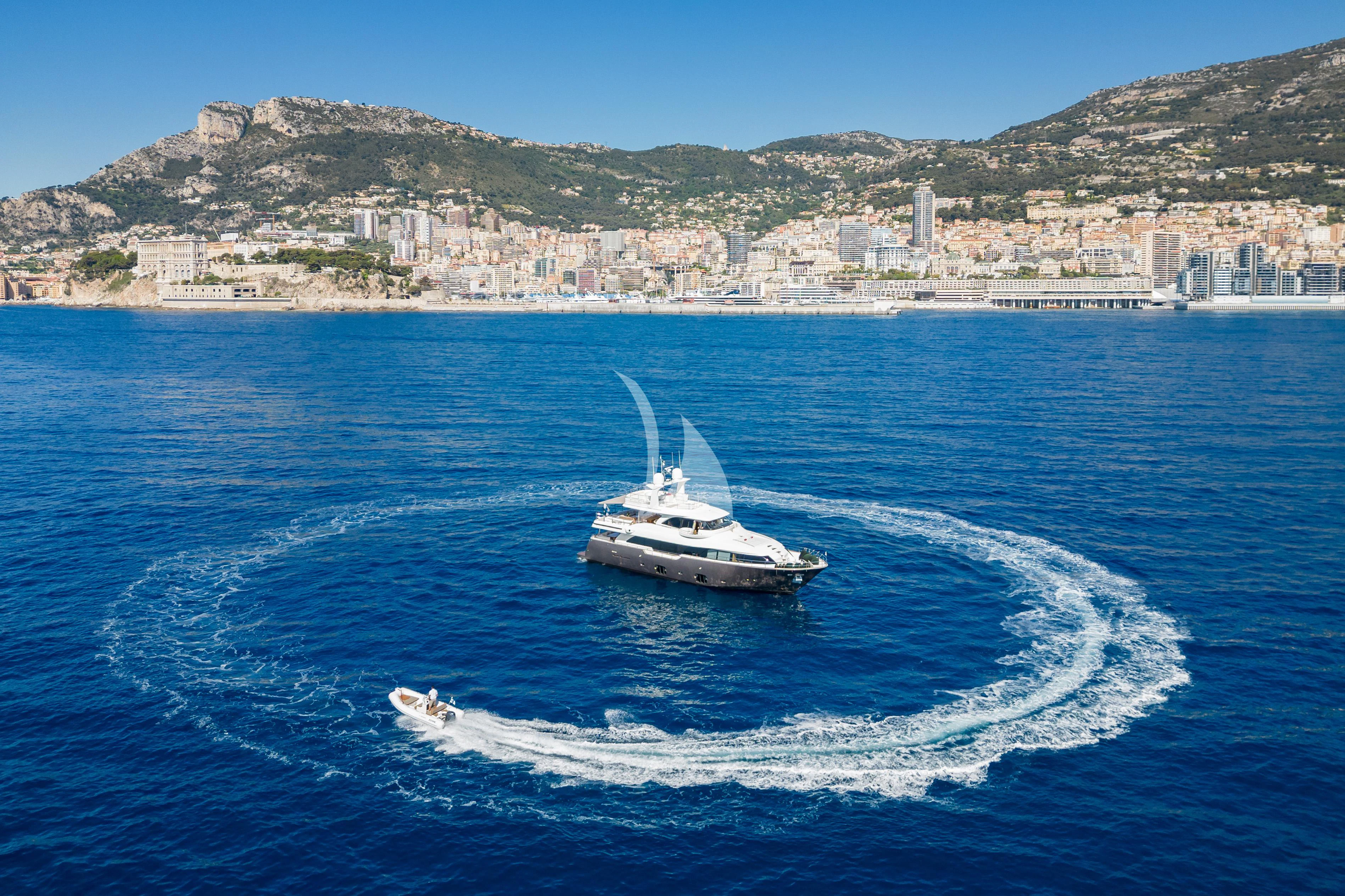 a boat on the water aboard DISPARATE Yacht for Sale