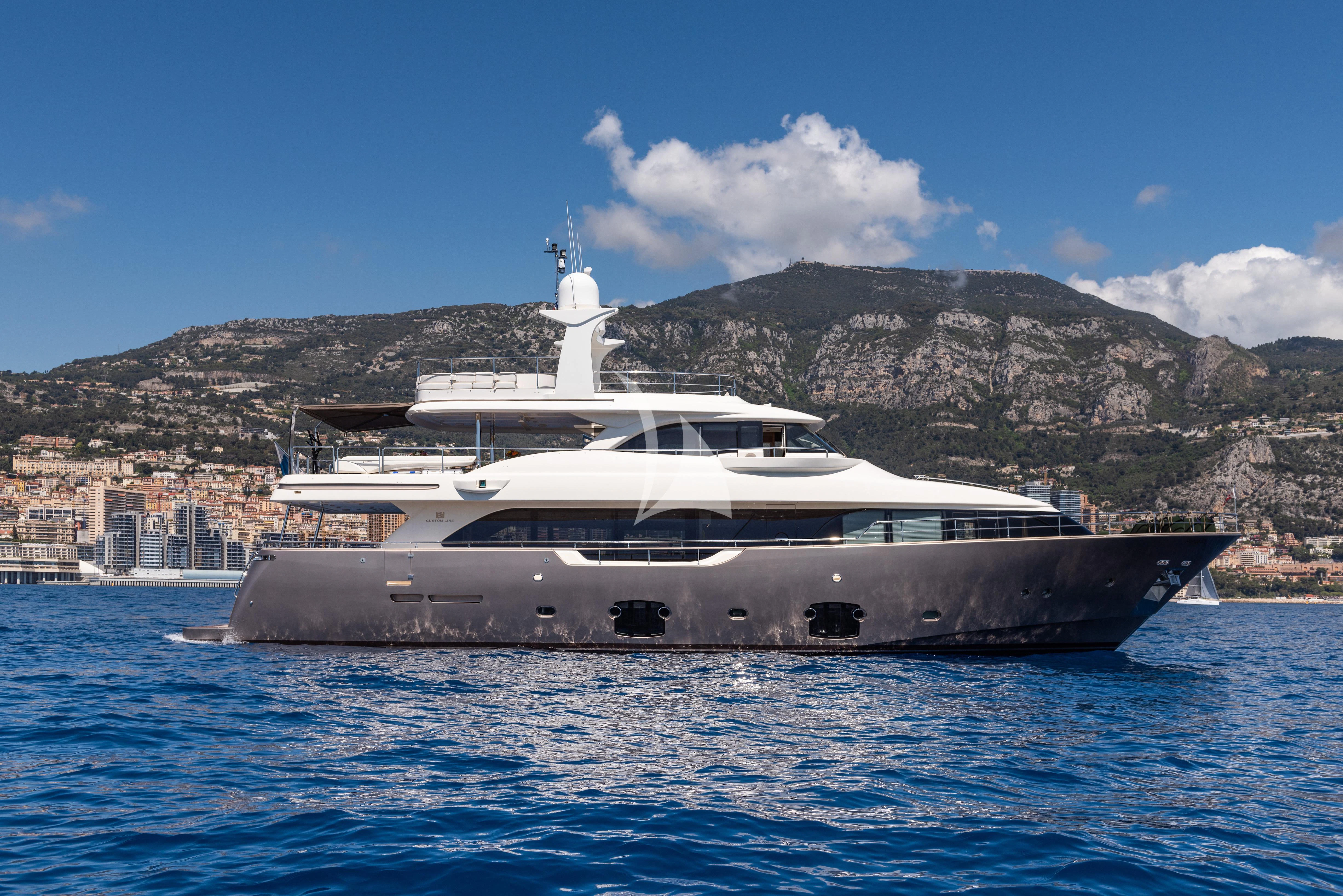 a yacht in the water aboard DISPARATE Yacht for Sale