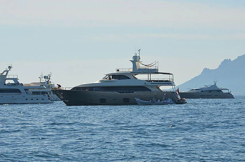 a group of boats in the water aboard DISPARATE Yacht for Sale