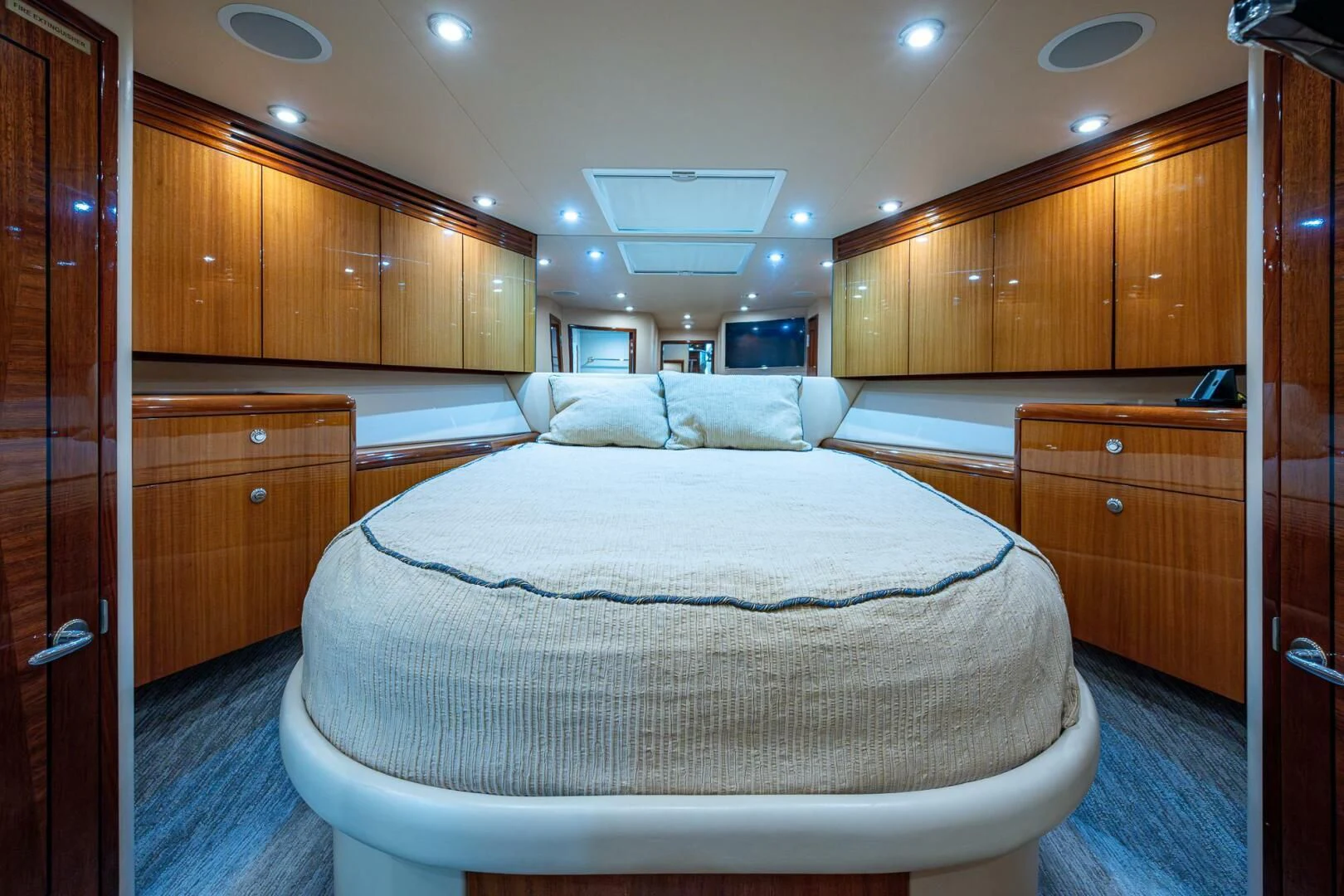 a bed in a room aboard W Yacht for Sale