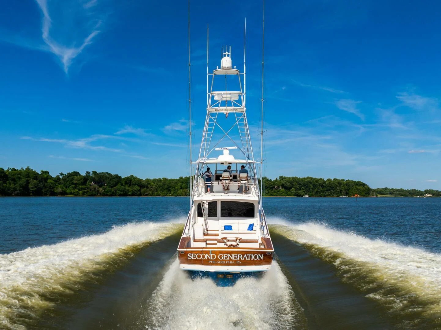 a boat on the water aboard W Yacht for Sale