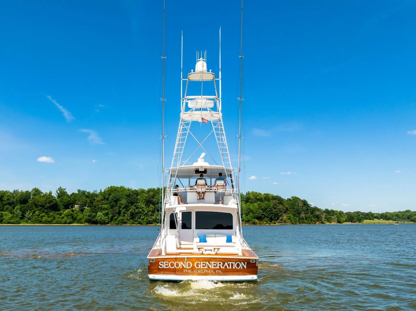 a boat on the water aboard W Yacht for Sale