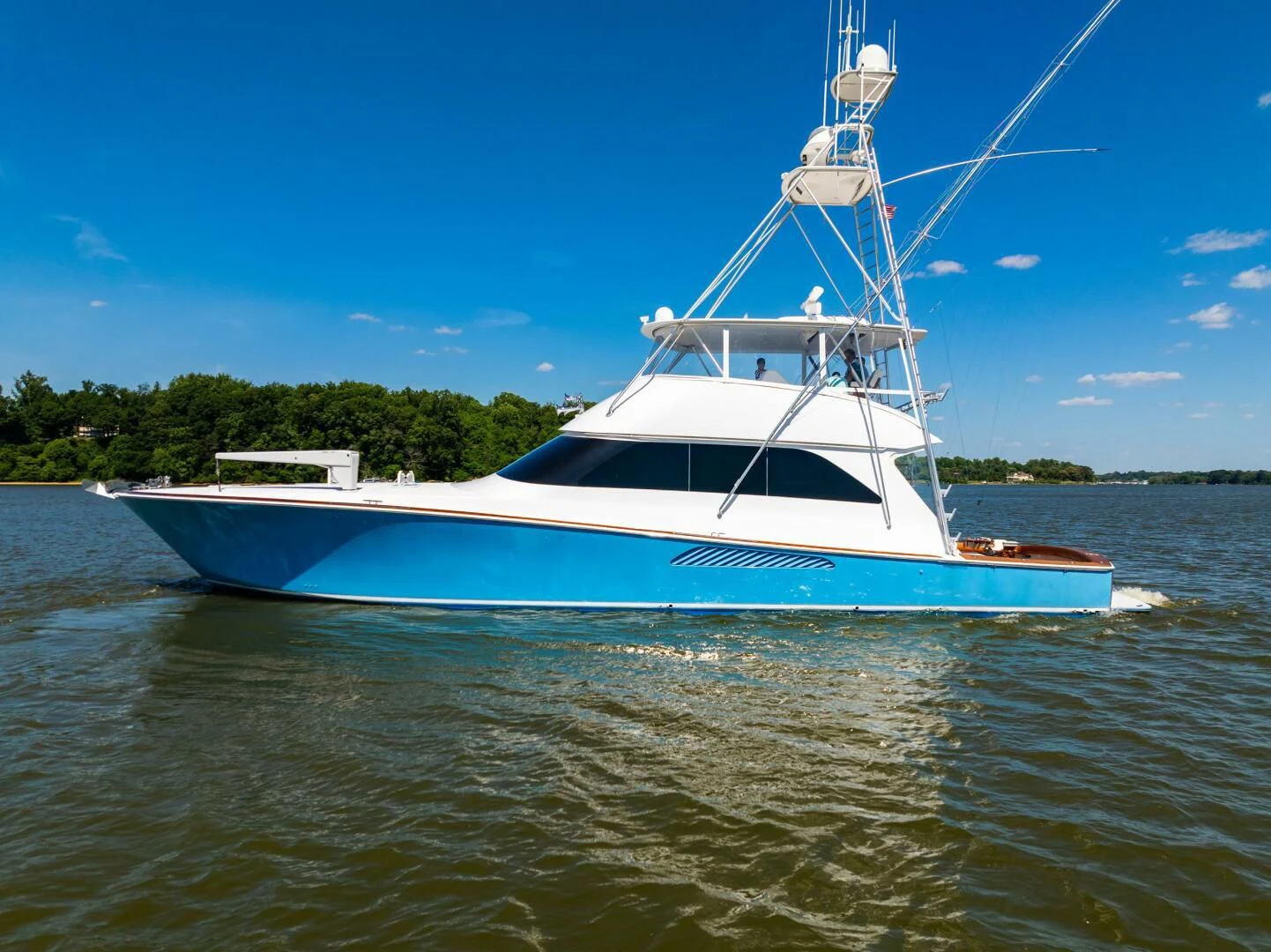 a boat on the water aboard W Yacht for Sale