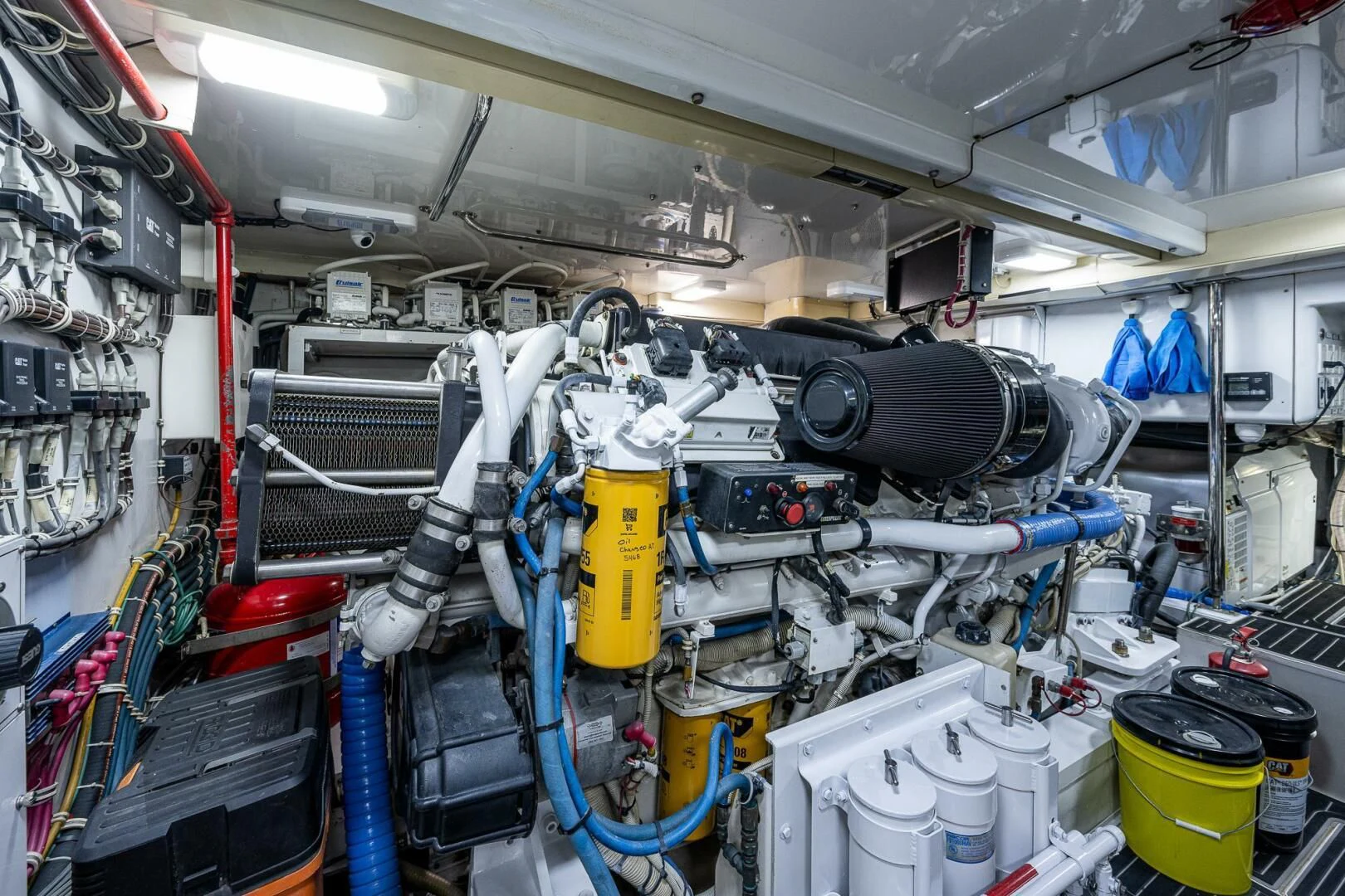 a machine with wires and tubes aboard W Yacht for Sale