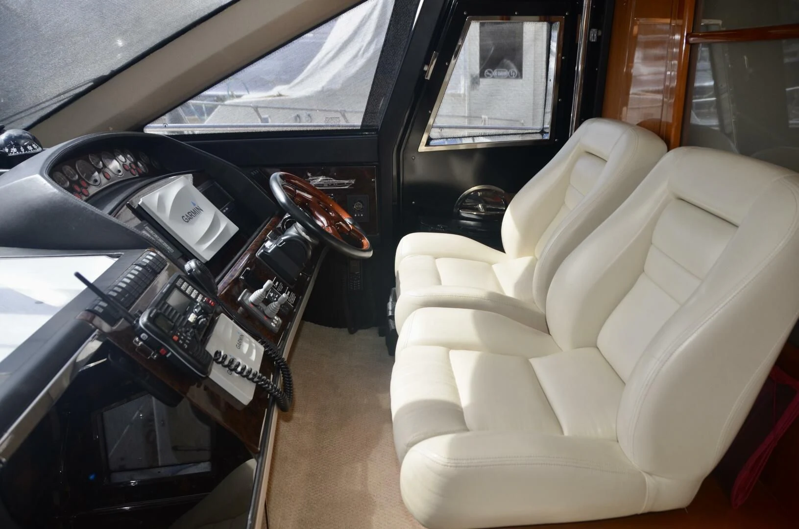 the inside of a car aboard W Yacht for Sale