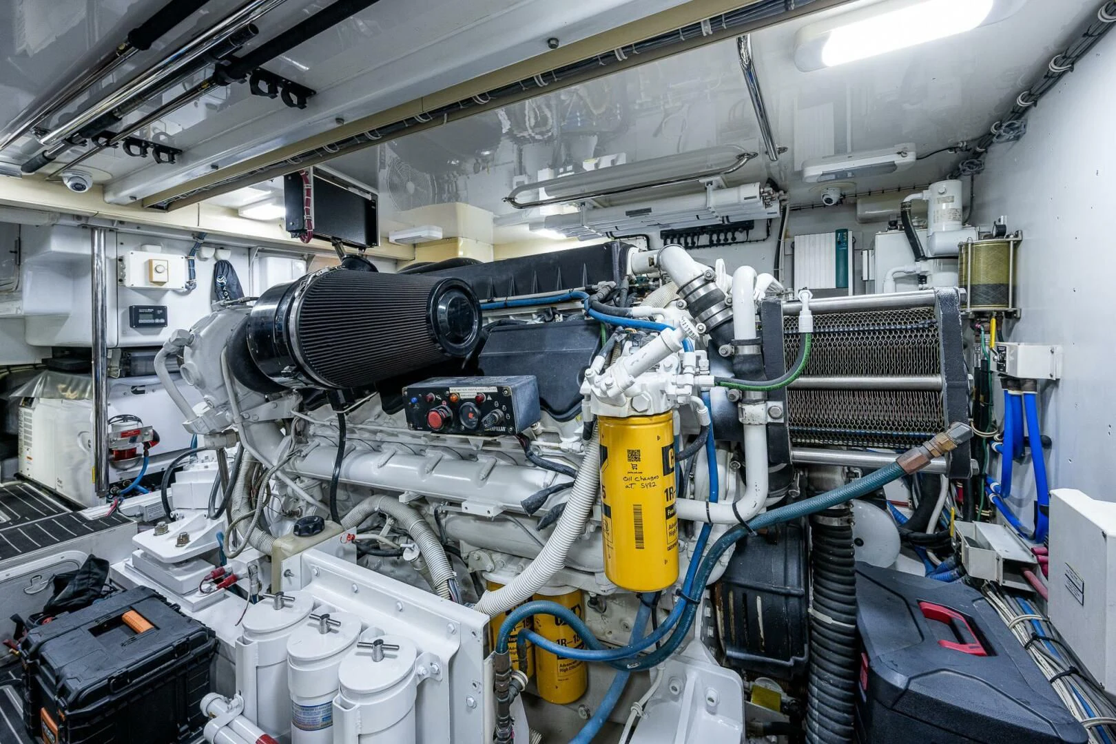 a machine with wires and pipes aboard W Yacht for Sale