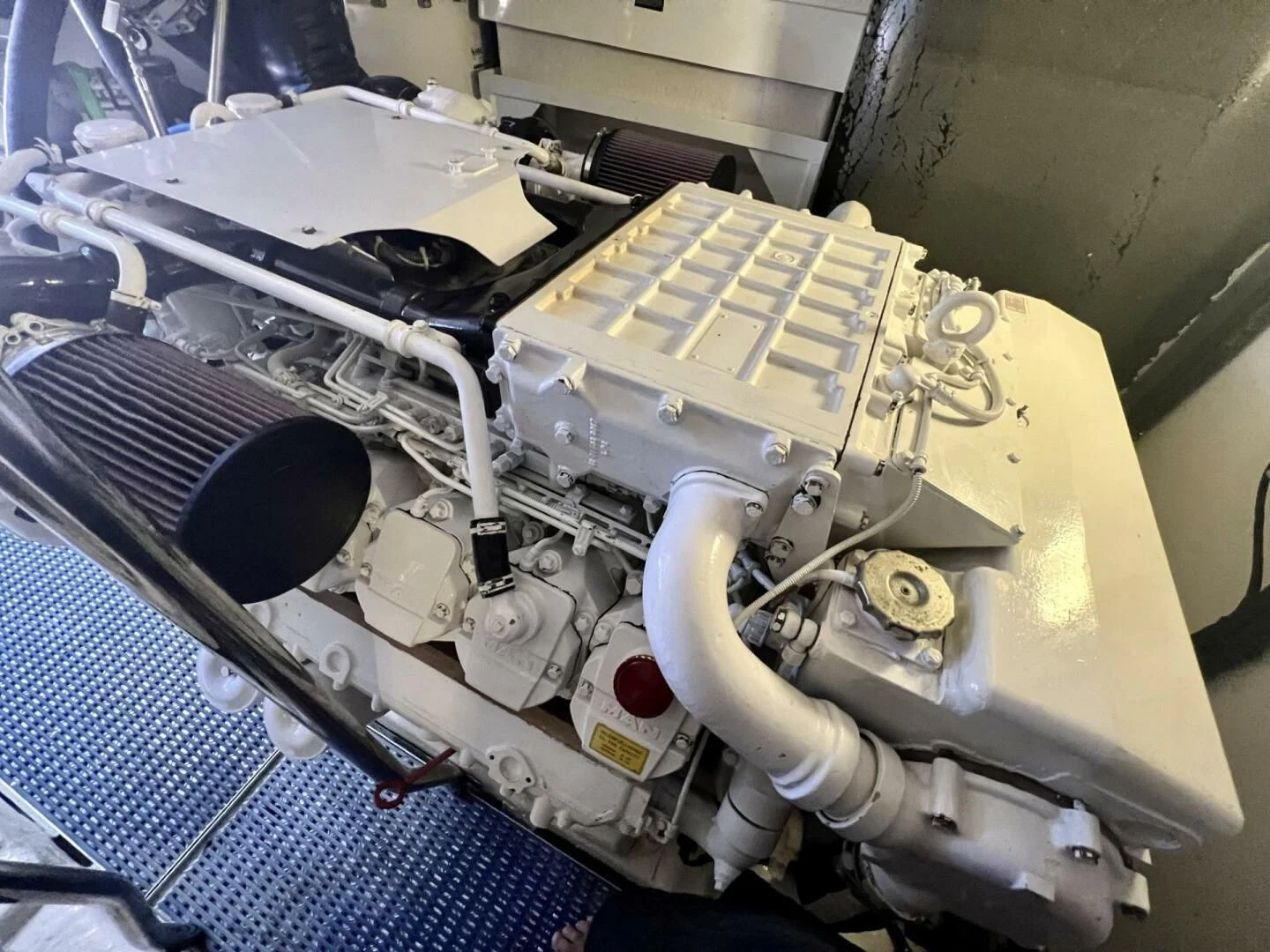 a machine with a piece of paper on the side aboard W Yacht for Sale