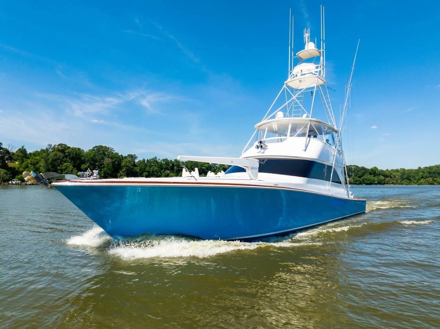 a boat on the water aboard W Yacht for Sale