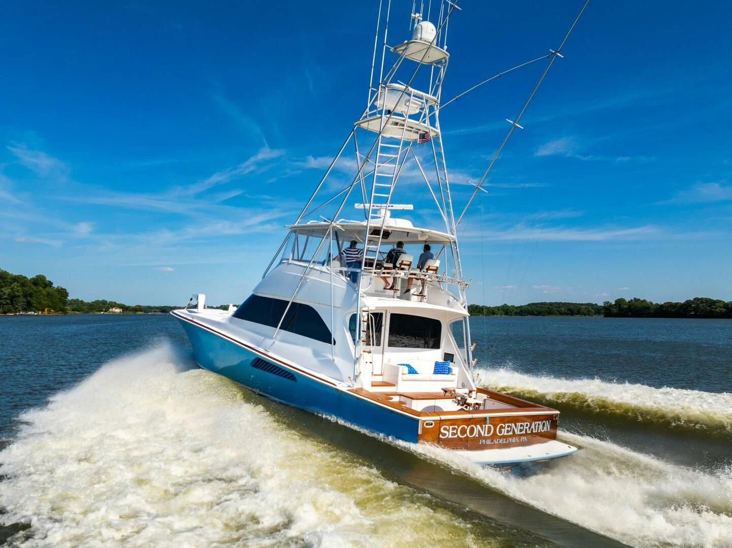 a boat on the water aboard W Yacht for Sale