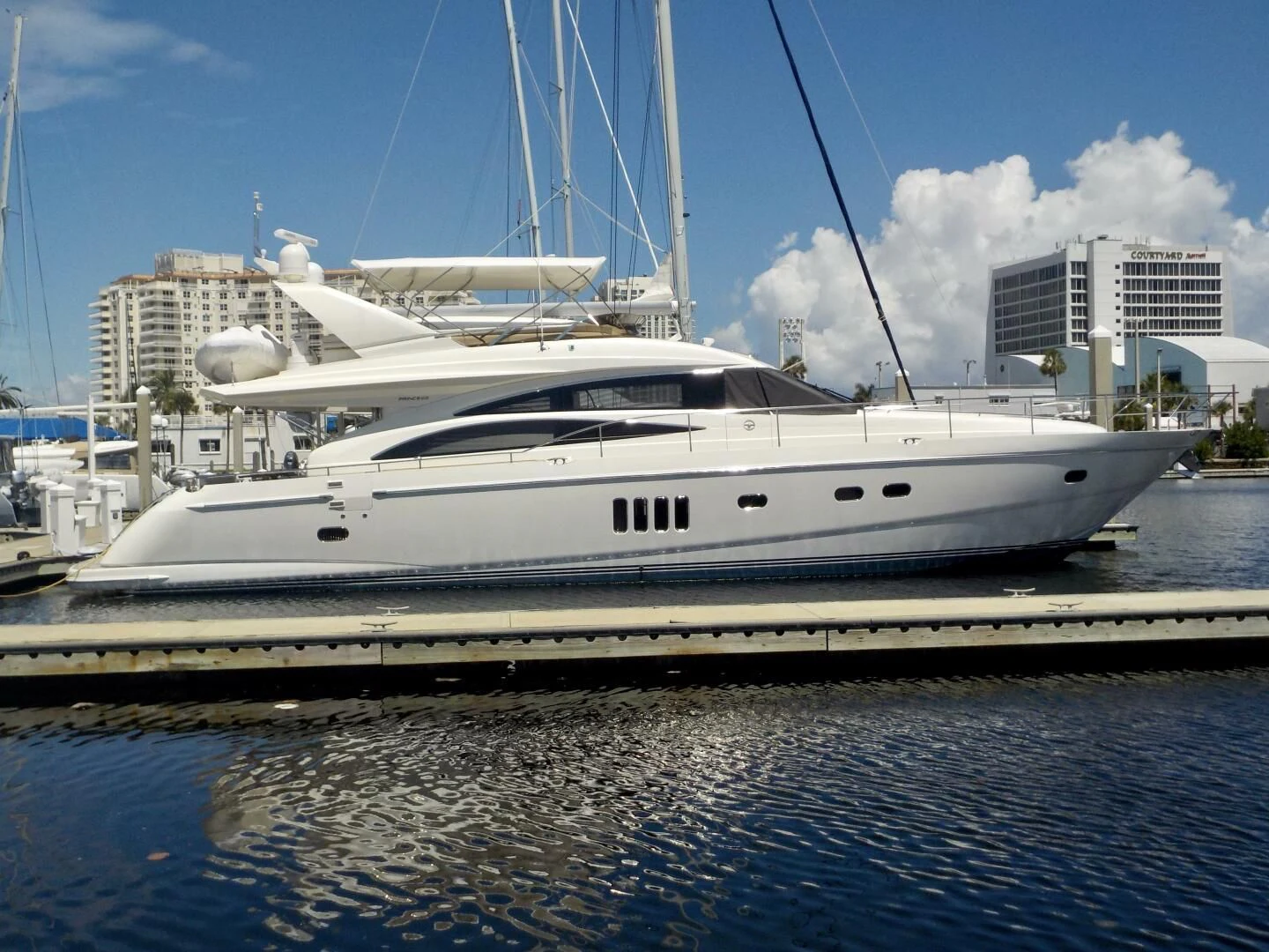 a large white yacht aboard W Yacht for Sale