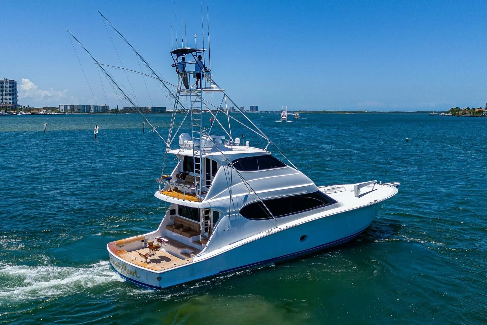 a boat on the water aboard W Yacht for Sale
