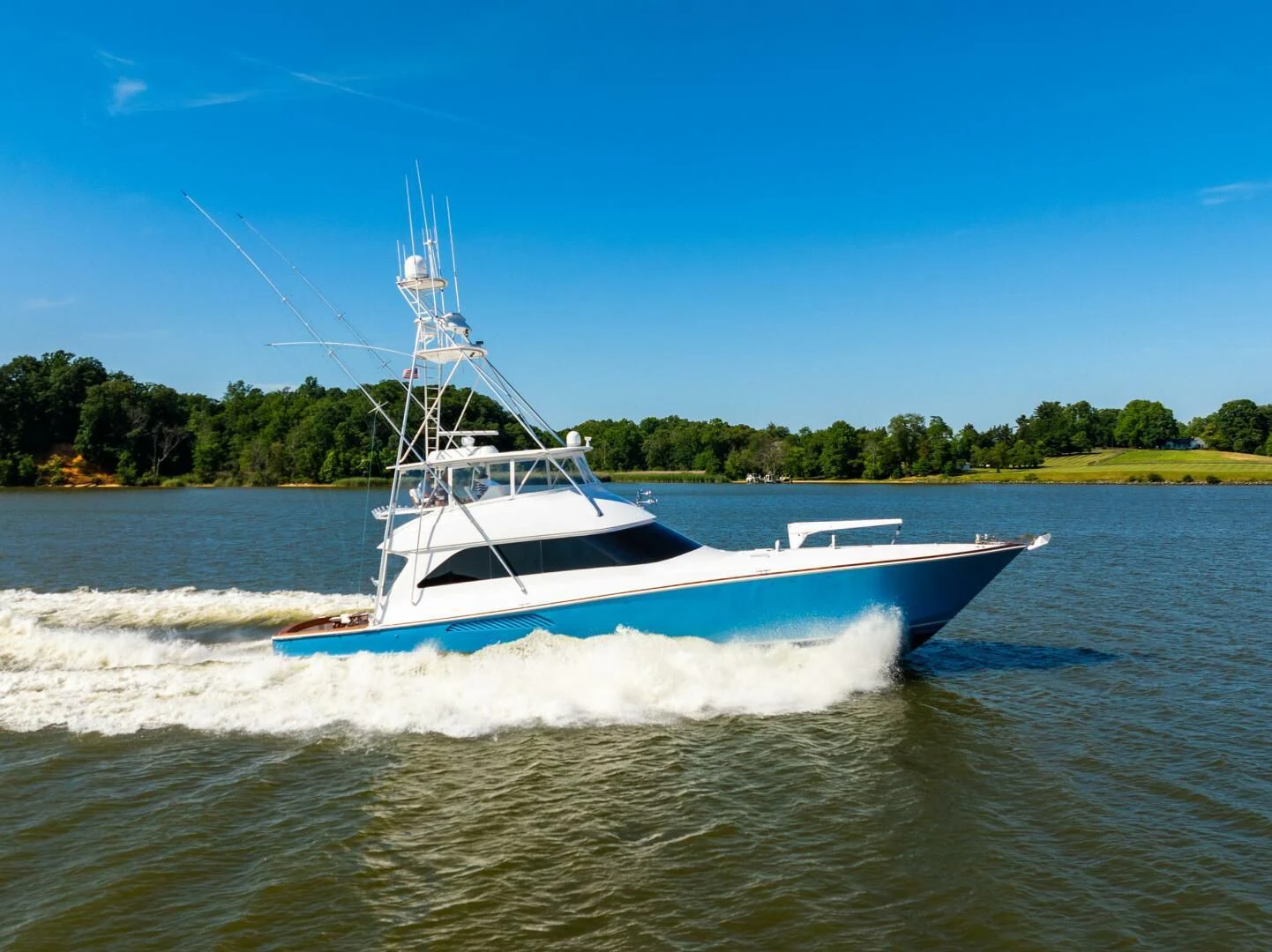 a boat on the water aboard W Yacht for Sale
