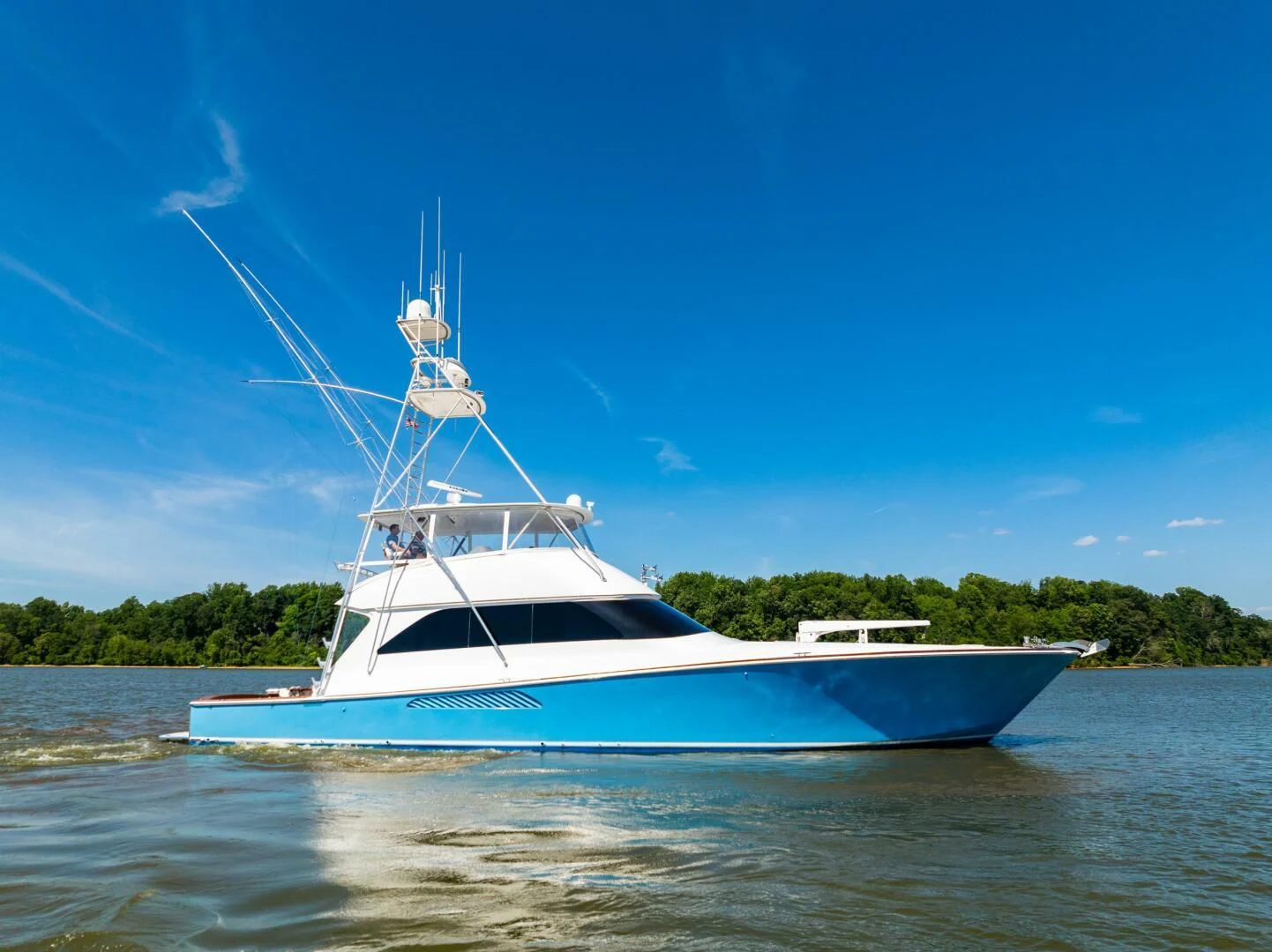 a boat on the water aboard W Yacht for Sale