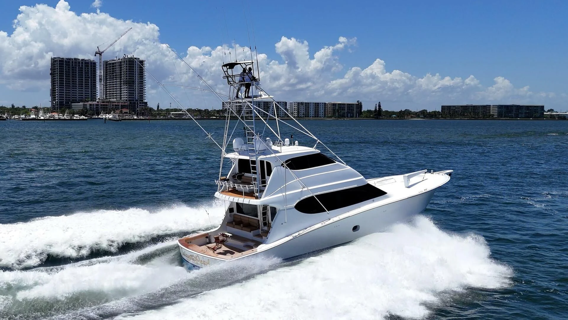 a boat on the water aboard W Yacht for Sale