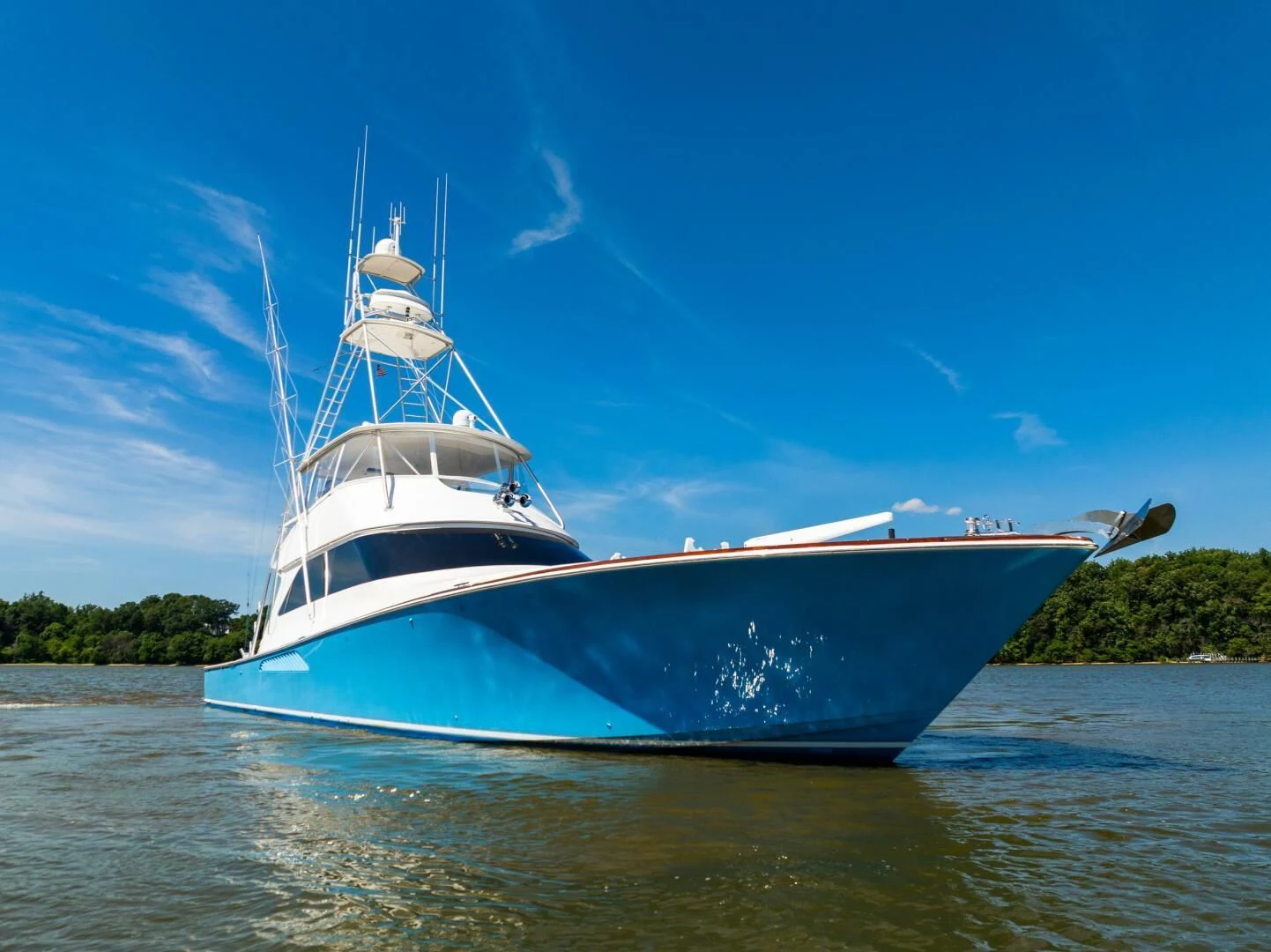 a boat in the water aboard W Yacht for Sale