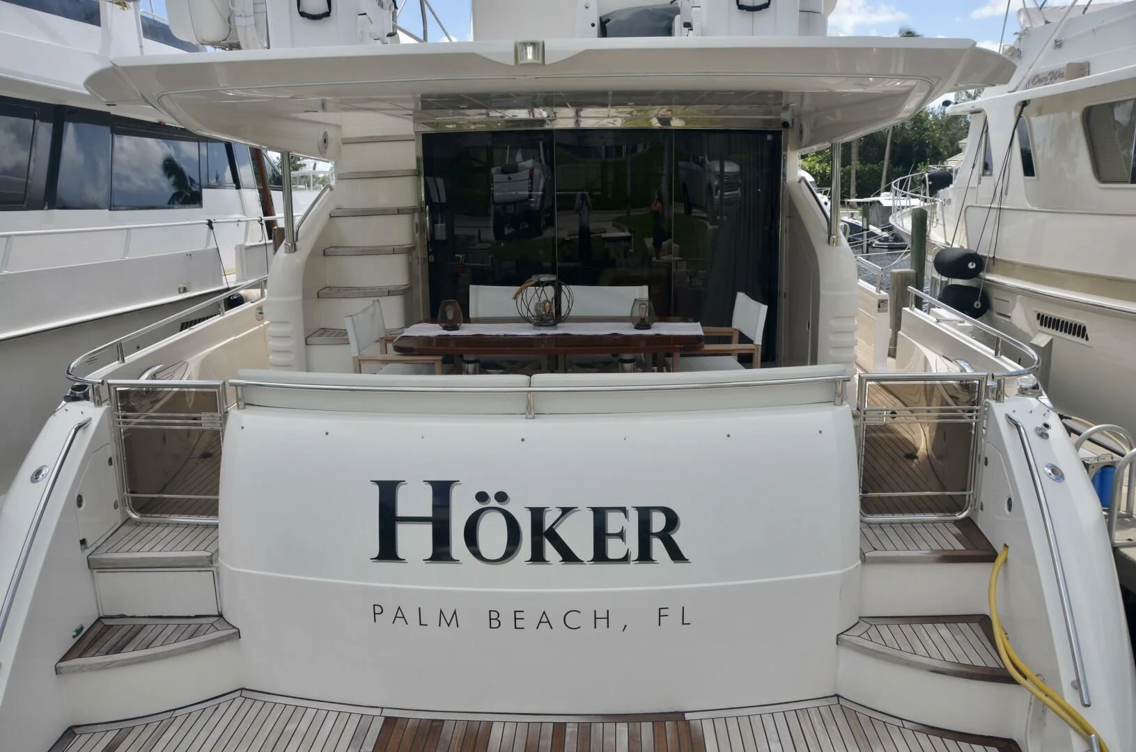 a white box with a sign on it aboard W Yacht for Sale