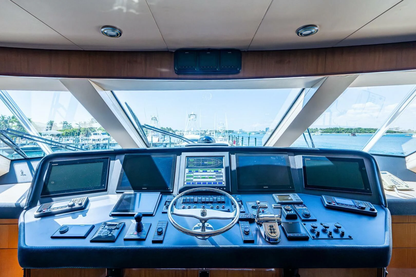 inside of a car aboard W Yacht for Sale