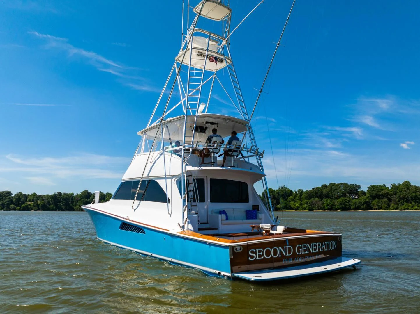 a boat on the water aboard W Yacht for Sale